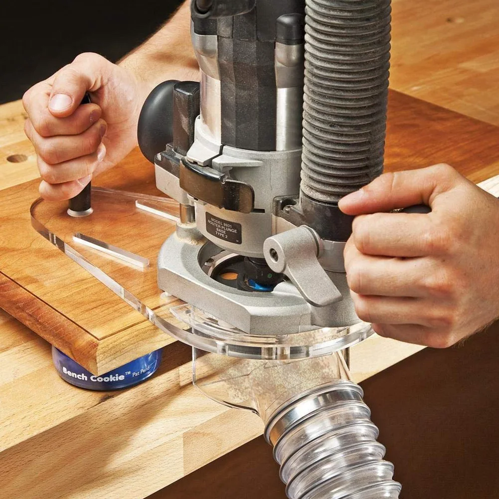 

Woodworking Universal Acrylic Stable Professional Practical Thick Easy Operate DIY Precise Drill Punch Locator Router Base