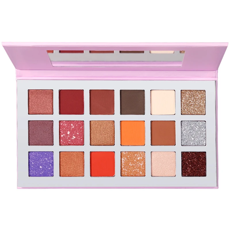 18 Colors Eyeshadow Palette Glitter Matte Shimmer Waterproof Mineral Powder Eye Shadow Makeup Private Label Cosmetics |