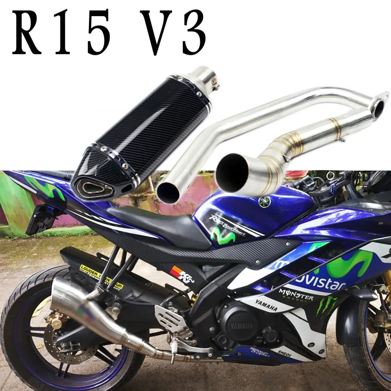 

Slip-on Exhaust For Yamaha R15 V3 2018 Years Motorcycle Exhaust Full Systems Pipe With Muffler Link Connection Front Pipe Tube
