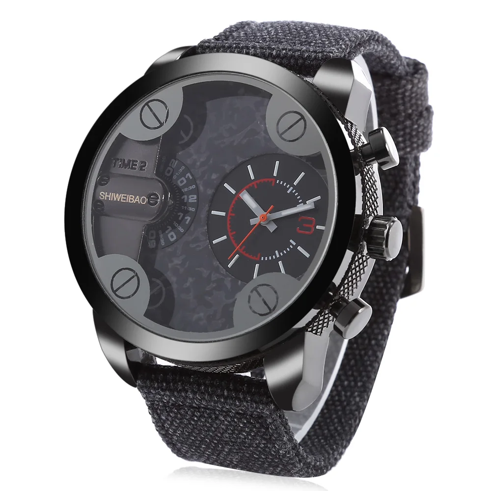 cool big watch dual time zones military wristwatches (5)