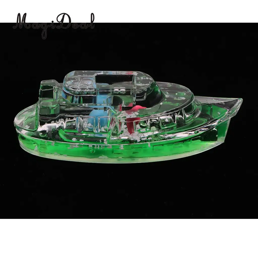 Sensory Toy For Relaxation, Boat Shaped Pen Holder Liquid Motion Bubbler Toy