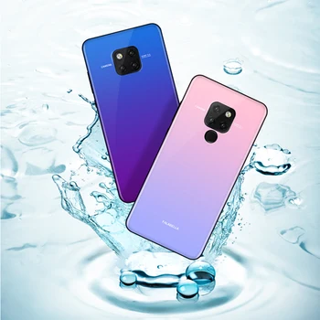 

Mate20 Pro Gradient Aurora Tempered Glass Case for Huawei Mate 20 Case Mate 20 Pro 20Pro Colorful Smooth Protector Cover Shell