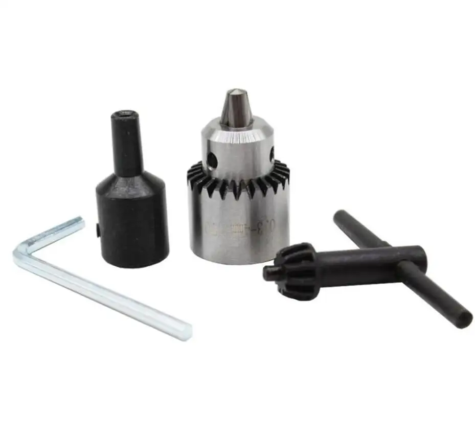 

Mini Drill Chuck 0.3-4mm JTO Taper Mounted + key Lathe Chuck Pcb Mini Drill Press Applicable To Motor Shaft Connecting Rod 8 mm