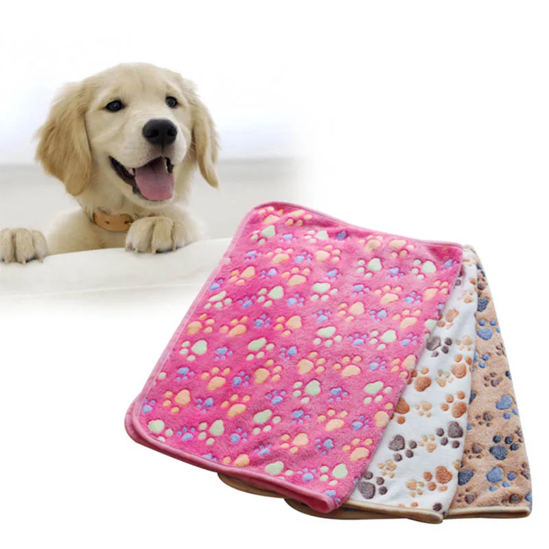 

Pet Dog Mat Pet Dog Cat Blanket Floral Paw Print Cat Dog Warm Soft Blankets Pet Products beds Accessories cobertor para cachorro