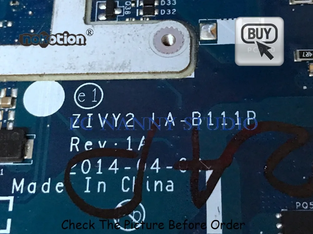 PCNANNY LA B111P для Lenovo Y50 70 материнская плата ноутбука I7 4710HQ Процессор nvidia GTX860M графика