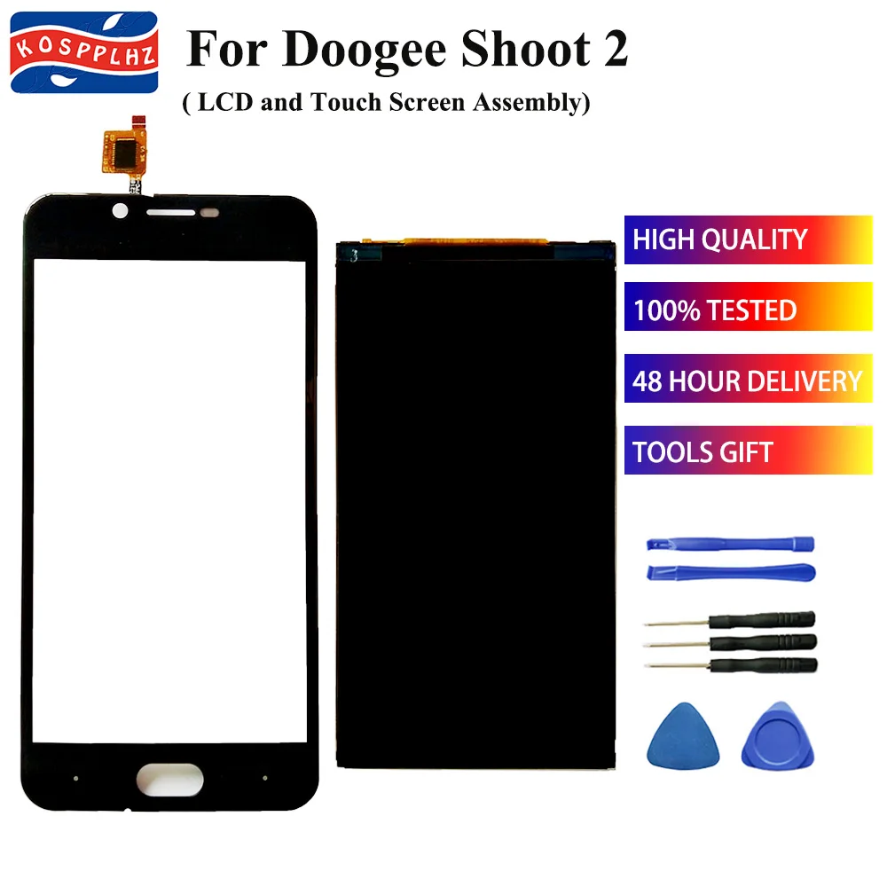 

AAA+Quality 5.0 in LCD Display For Doogee shoot 2 LCD+Touch Screen Display Digitizer Assembly Replacement Repair panel+tools