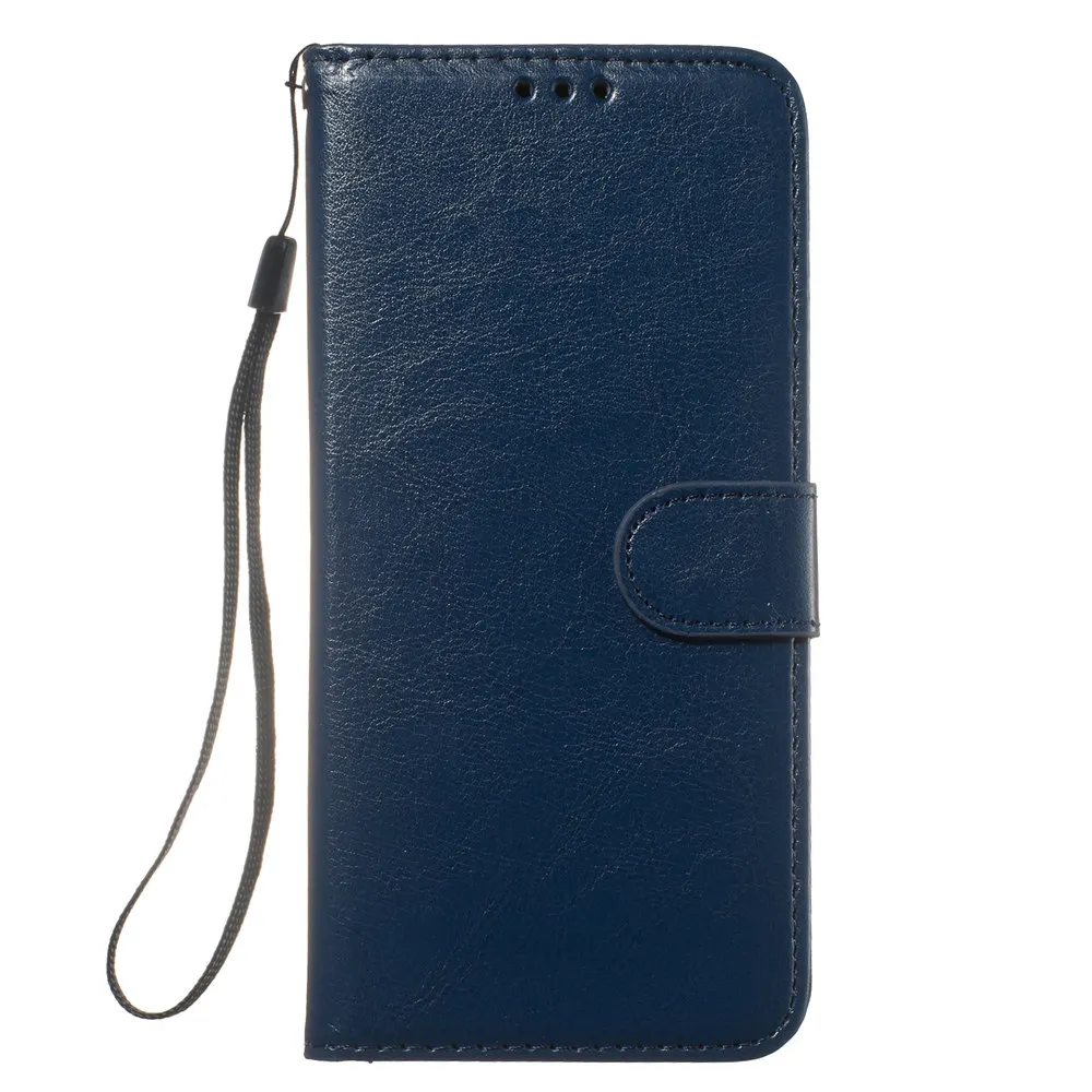 Роскошный чехол-книжка из искусственной кожи с откидной крышкой для samsung Galaxy S10e S10 S9 S8 Plus S6 S7 Edge Note 8 9, кошелек для телефона с ремешком - Цвет: Blue