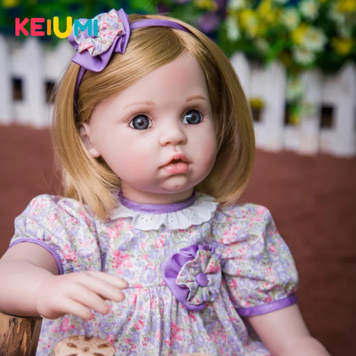 

Exquisite 22 Inch 56 cm Reborn Toy Soft Silicone Vinyl Newborn Doll For Girl Lovely Reborn Baby Doll Kids Birthday Gifts