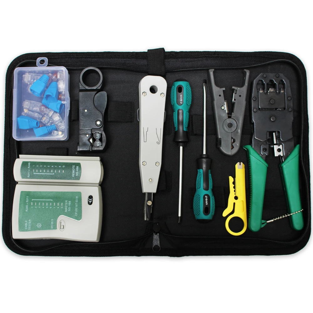 Network Cable Repair Maintenance Tool Kit Portable Cable Wire Stripper
