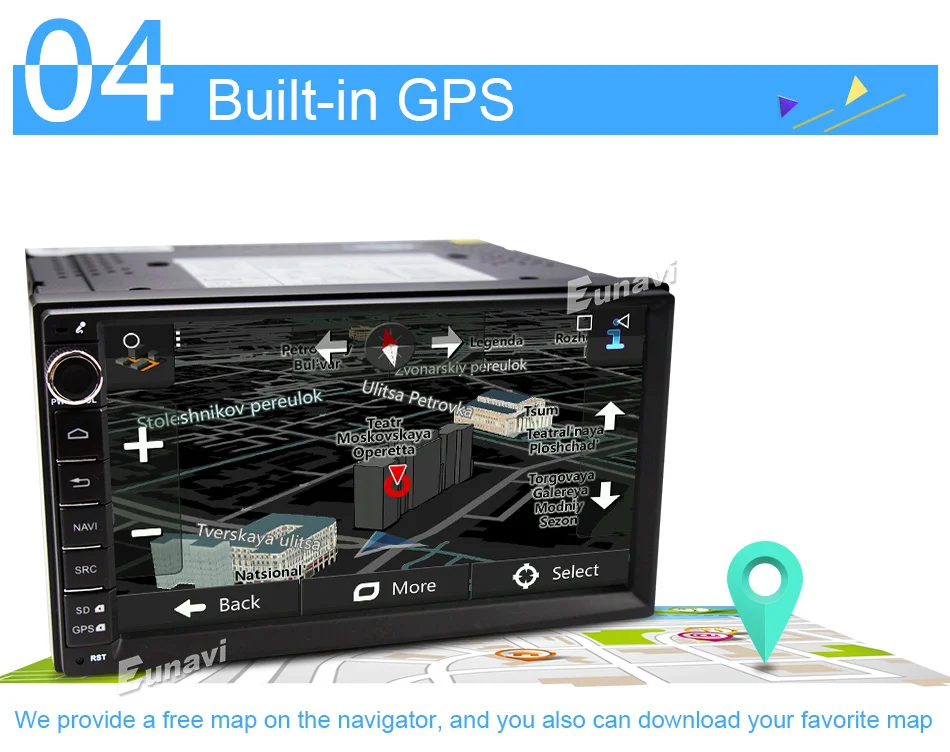 Discount Eunavi Android 8.1 TDA7851 7 inch Universal Car Audio Stereo GPS Navigation Double 2 Din 1024*600 HD Car Radio Multimedia Player 11 Discount Eunavi Android 8.1 TDA7851 7 inch Universal Car Audio Stereo GPS Navigation Double 2 Din 1024*600 HD Car Radio Multimedia Player 11