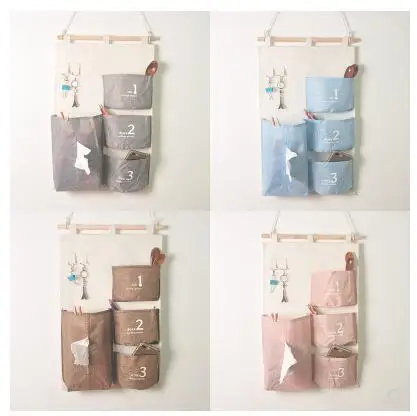 University dormitory storage bag paper towel box hanging wall bedside socks bedroom | Дом и сад