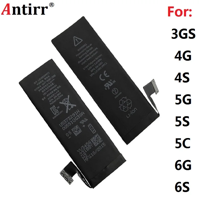 

Original Antirr Phone Battery For iphone 3GS 4 4G 4S 5 5S 5C 6 6G 6S With Machine Tools Kit Mobile Batteries 0 Cycle