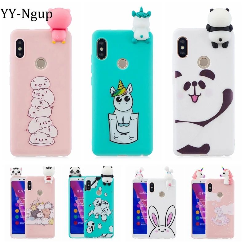 

3D Case for Etui Xiaomi Redmi Note 5 Pro Phone Cover Cute Panda Pig Unicorn Silicone Case on Funda Xiaomi Redmi Note 5 Pro Case