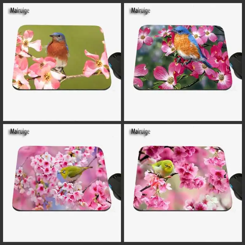 

Mruige Color Flower Bird Design Mouse Pad 22*18/25*0/29*25CM Home Decoration Game Mouse Pad for Office Notebook Computer Games