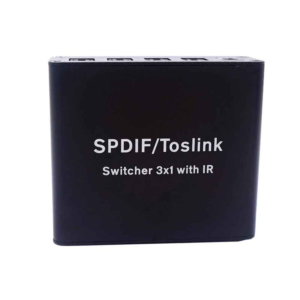 Full HD Digital Optical Audio Switch SPDIF/TOSLINK Optical Audio 3x1 Switcher Splitter Extender with IR Remote Controller Full HD Digital Optical Audio Switch SPDIF/TOSLINK Optical Audio 3x1 Switcher Splitter Extender with IR Remote Controller