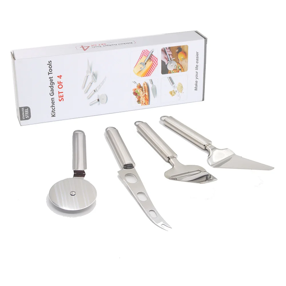 Набор кухонных ножей 4 шт., набор практичных ножей для сыра, Дубовая ручка, нож для сыра, нож для сыра, набор кухонных принадлежностей