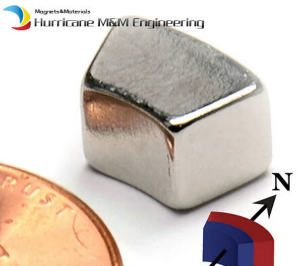 

NdFeB Magnet Arc OD 32 mm xID 20 mmx6 mmx36 Degree N45 Motor magnet for generators wind turbine Neodymium Permanent Magnet