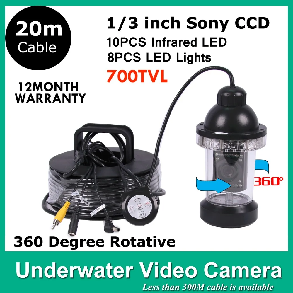 20 METERS UNDERWATER CCTV CAMERA 360 degree Detection CCTV Monitor