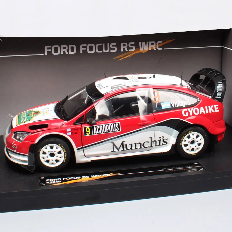 Малыш 1 18 Sunstar большой Ford RS WRC 2008 ралли Acropol Спортивные Гонки № 9 F. Villagra литье под давлением модель автомобиля масштаб игрушка в подарок