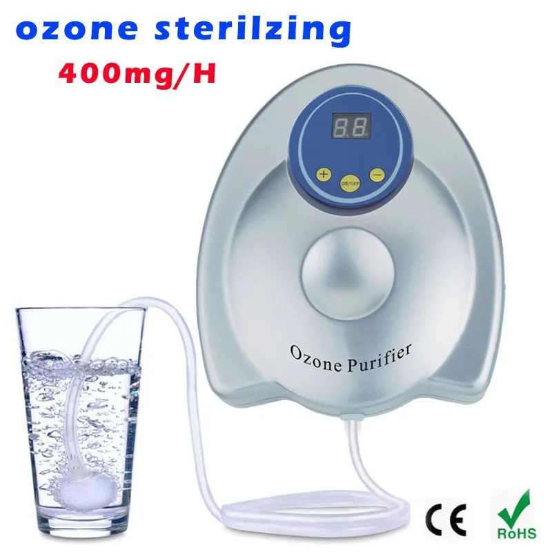 Online Generador de ozono de agua y purificador de aire de ozono ozonizador 110 V 220 V lavadora de verduras y frutas de aire ozonizador Ionizator 400 mg