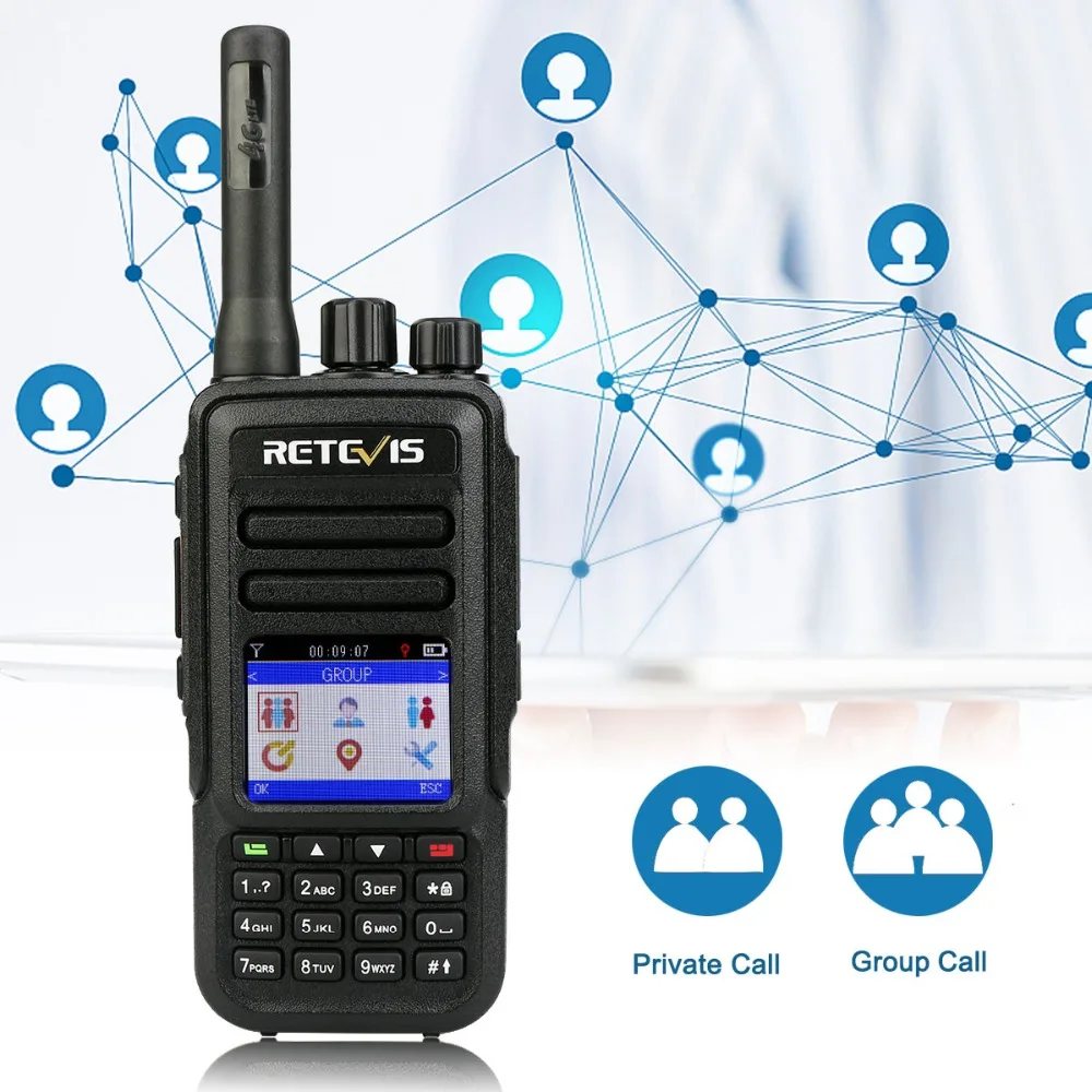 Радиоприемник RETEVIS RT51 PoC неограниченное расстояние 4G/LTE нелицензированная рация