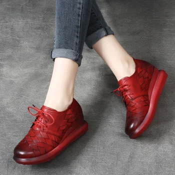 

Soft Leather Women Pumps Casual Women Black Shoes Autumn 2018 Handmade Genuine Leather Pumps For Women Black 4 CM Low Heels Shoe