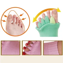 1 пара носков для выравнивания ног Йога тренажерный зал массаж открытый носок сепаратор носки с половинным носком SMN88