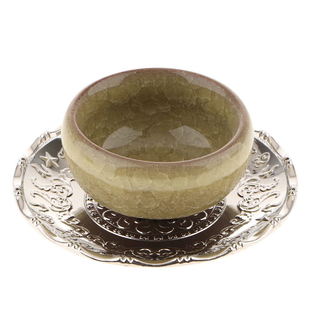 Round~Alloy Teacup Coaster Coffee Cup Mat For Kung Fu Tea Fittings Silver