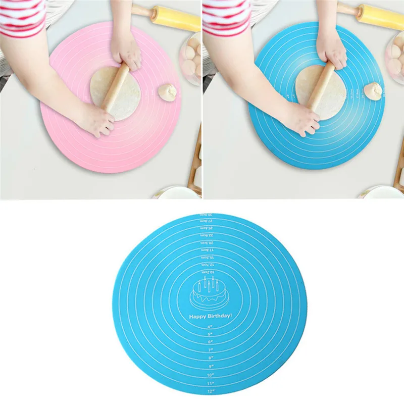Non Stick Silicone Baking Cake Dough Fondant Rolling Kneading Mat