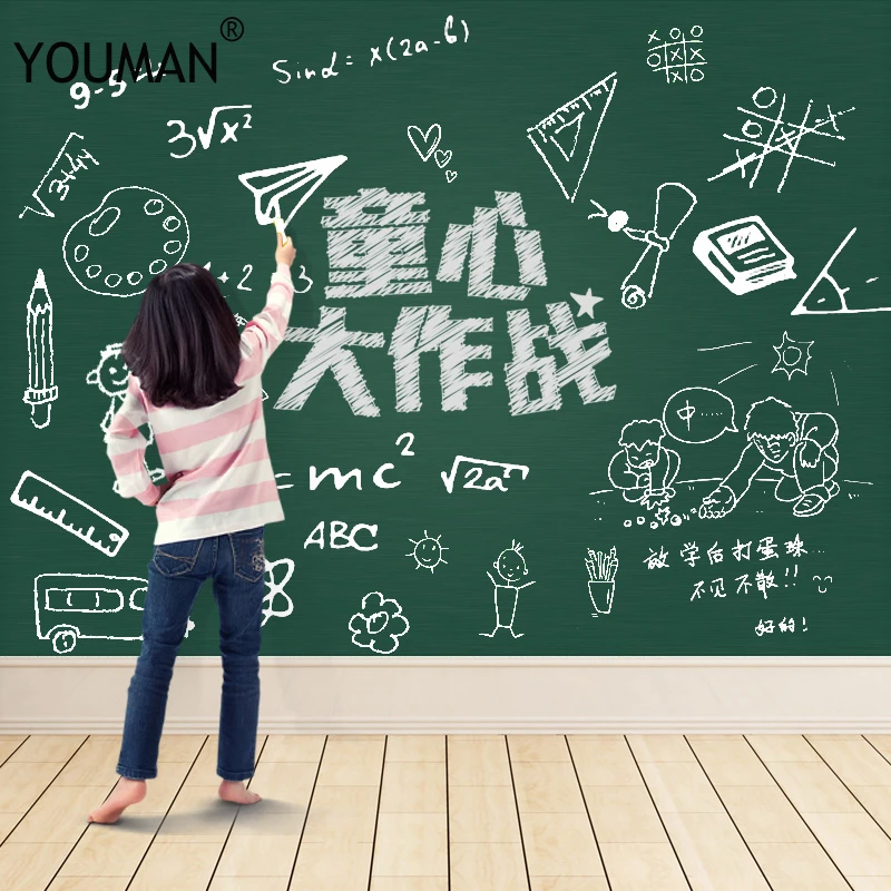 YOUMAN Adhesive Blackboard Film Vinyl Draw Decor Mural Chalk Board Stick Roll Chalk Board Blackboard Stickers for kids Wallpaper