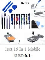 6 шт., металлический инструмент для разборки карт, инструменты для ремонта мобильного телефона, набор инструментов для iPhone, ручные инструменты 33 мм