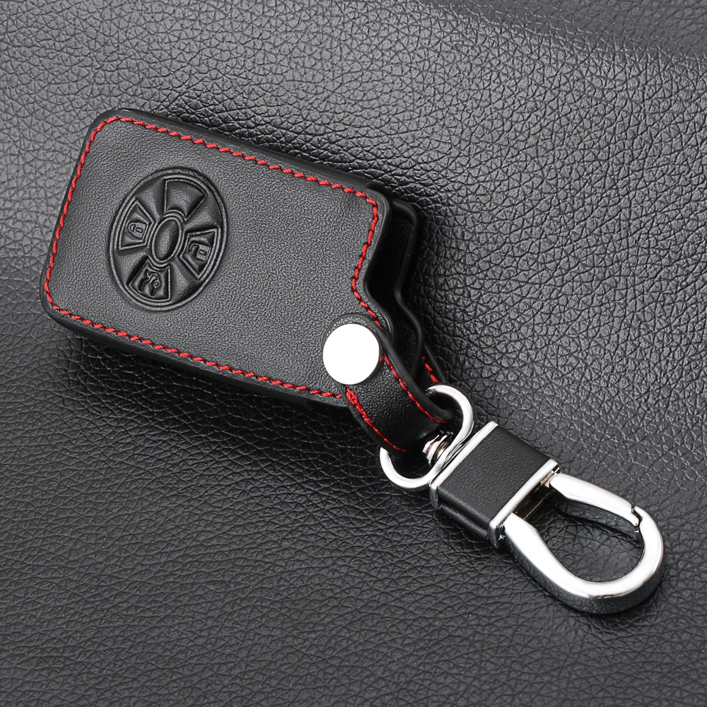 Leather Car Key FOB Case cover holder for Toyota Avalon Corolla Yaris Hilux Vitz Rav4 Aqua Camry auris keyless remote shell key case key case cover car key shell