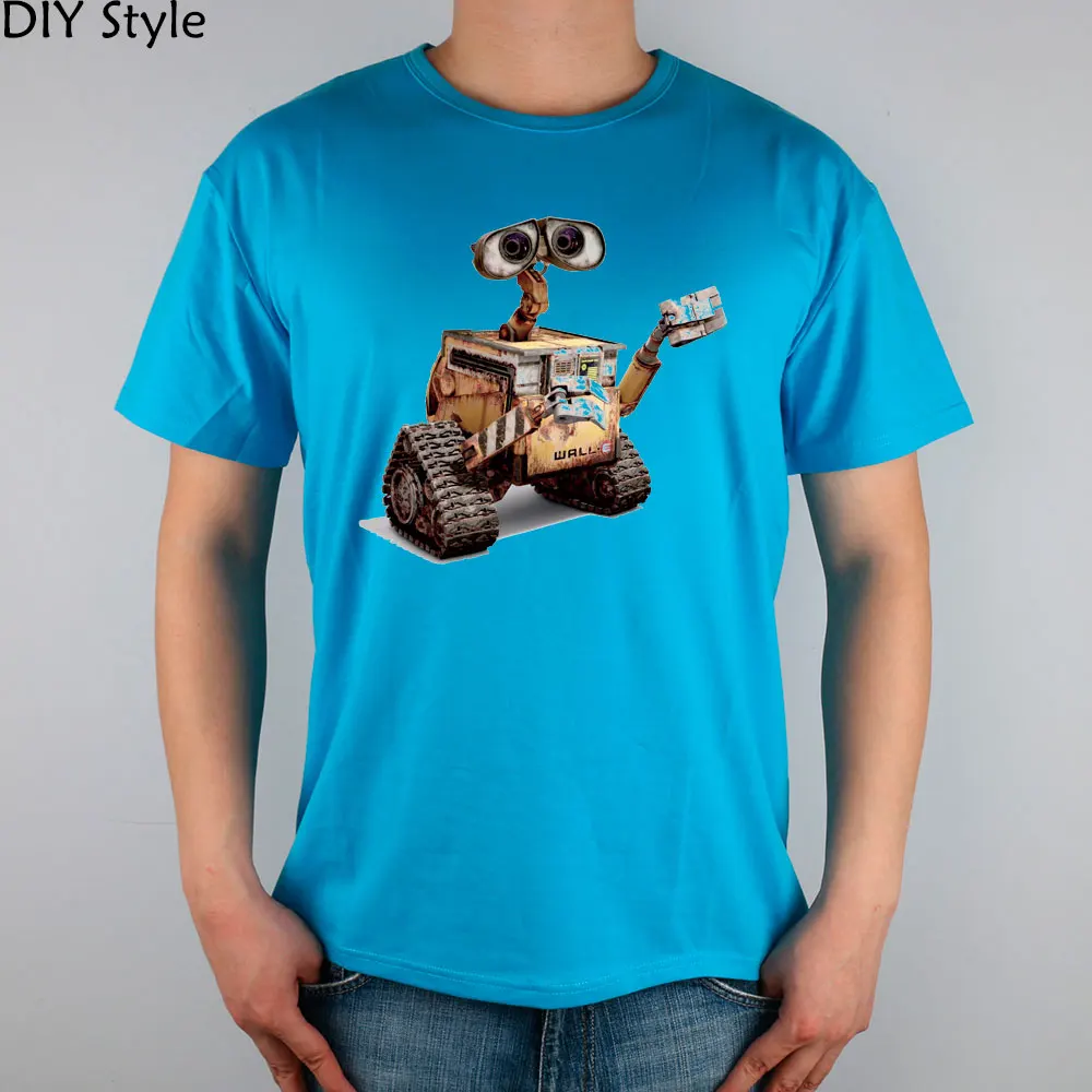 Футболка Wali с рисунком аниме WALL E Мужская футболка из лайкры и хлопка новый дизайн