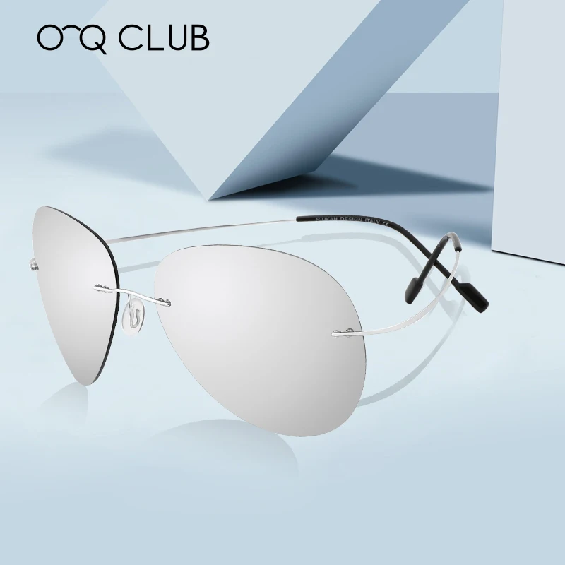 

O-Q CLUB Men Vintage Titanium Polarized Sunglasses Classic Brand Designer Sunglasses Coating Lens Driving Shades For Men/Women