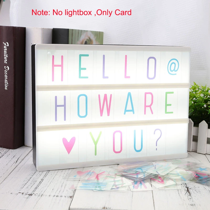 85PCS Cinema Lightbox Letters For A4 Light Box DIY Colorful Lighting