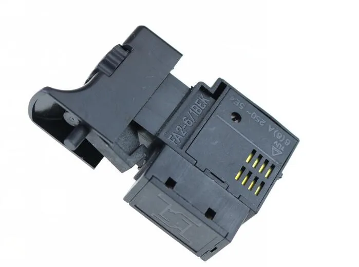 

1PCS FA2-6/1BEK 250V 6A 5E4 Black Lock On Power Tool Electric Drill Trigger Switch Electric tool fittings switch