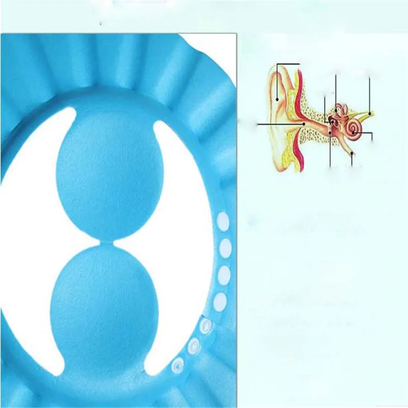 Регулируемые Детские шампунь шторы для ванной шапочка для душа колпак мыть волосы щит с ушками