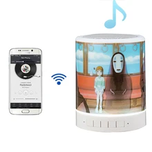 Totoro Мини Bluetooth динамик с лампой сенсорный СВЕТОДИОДНЫЙ Портативный аудиоплеер Громкая Связь Динамик s поддержка USB Micro SD TF карта