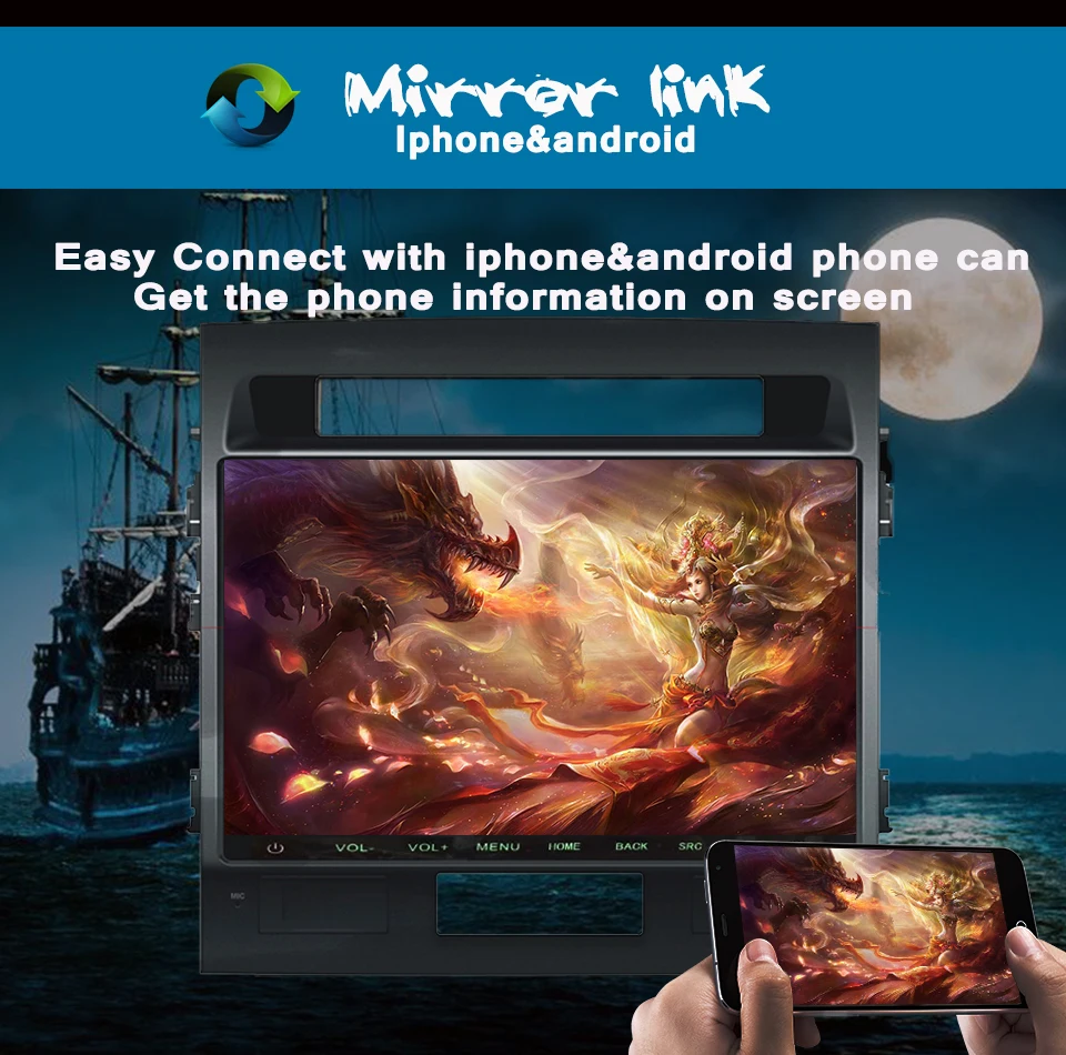 Excellent 2din Android 9.0 Octa Core GPS player For Land Cruiser LC200 2008- 2015 Wifi Bluetooth GPS Radio SWC 4G/3G ( No DVD) Head Unit 4 Excellent 2din Android 9.0 Octa Core GPS player For Land Cruiser LC200 2008- 2015 Wifi Bluetooth GPS Radio SWC 4G/3G ( No DVD) Head Unit 4