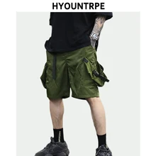 Для мужчин большой боковой карман мужские шорты в повседневном стиле хип-хоп Спортивная Короткие штаны Новая летняя модная уличная свободные тактические шорты