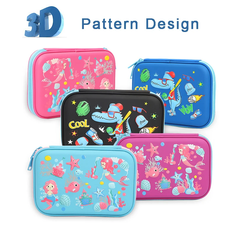 

Kawaii Mermaid Pencil Case Shool Big Cute 3D Crocodile Pencilcase Pen Box Bag Pouch for Boys Girls Stationery Supplies Gift