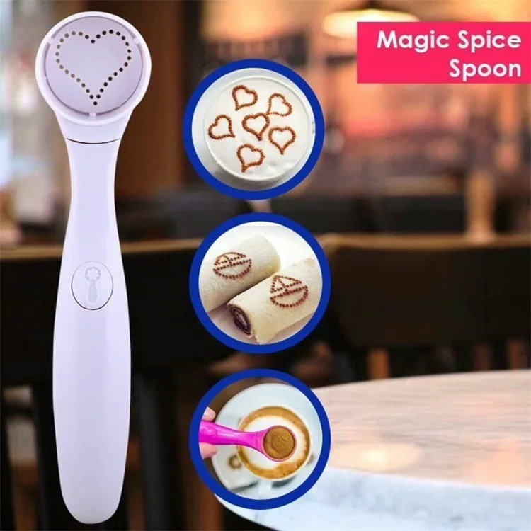 

Fancy Electric Spoon Coffee Cake Stenciles 16 Different Images Model Cappuccino Latte Art Dolce Gusto Barista Decoration Tools