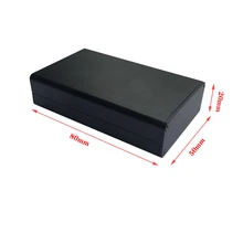 Черный алюминиевый PCB ящик для инструментов Штампованный корпус DIY чехол для электронного проекта 80x50x20 мм для блоков питания