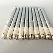 10 шт. ручная ручка Перманентный макияж бровей ручка микроблейдинг машина татуировки