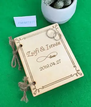 

personalize vintage book shape Wedding couples Ring Bearer Box Holders Nature Wood Ring Box For Engagement ring holders pillows
