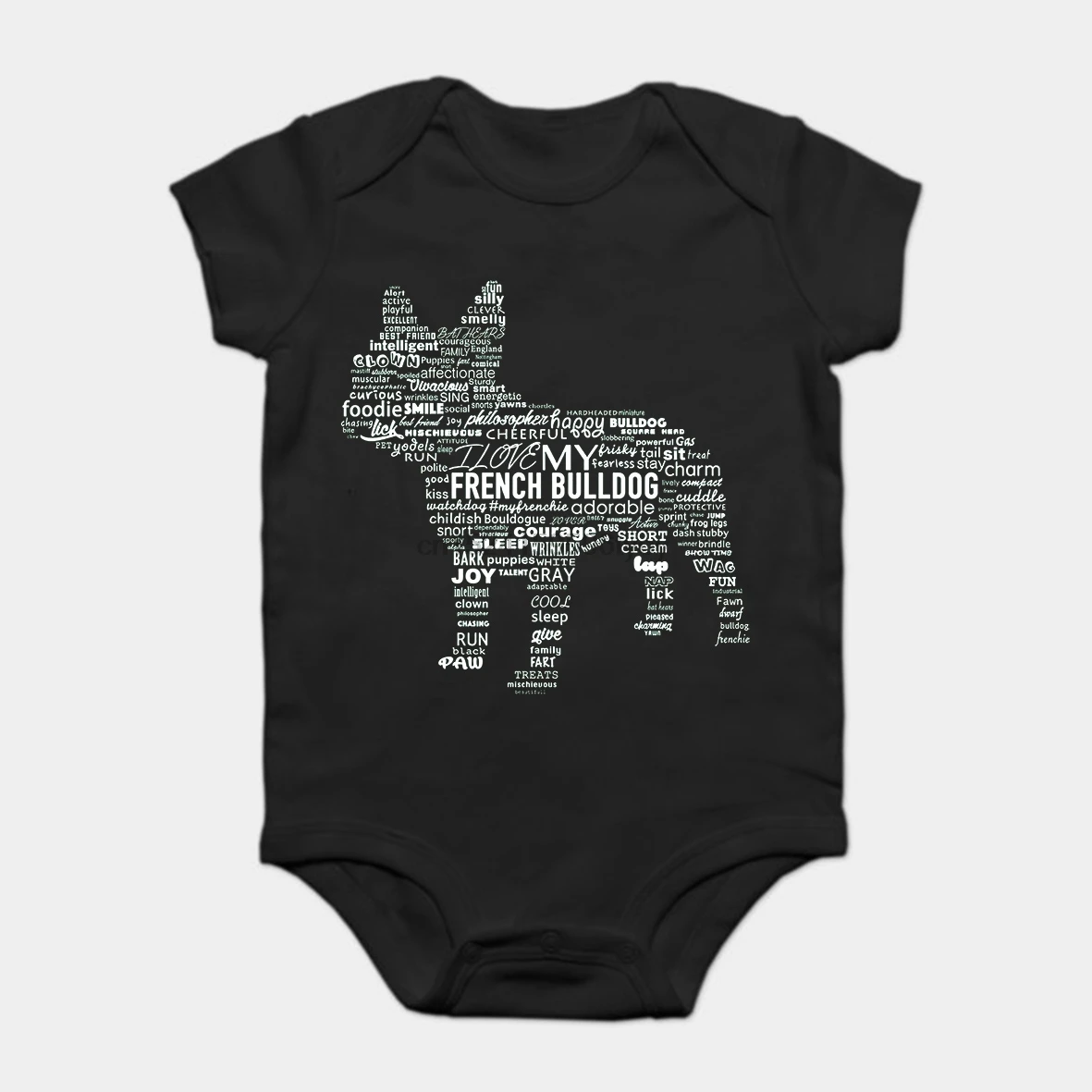 

Baby Onesie Baby Bodysuits kid t shirt Funny novelty French Bulldog Words Ways To Describe My Frenchie