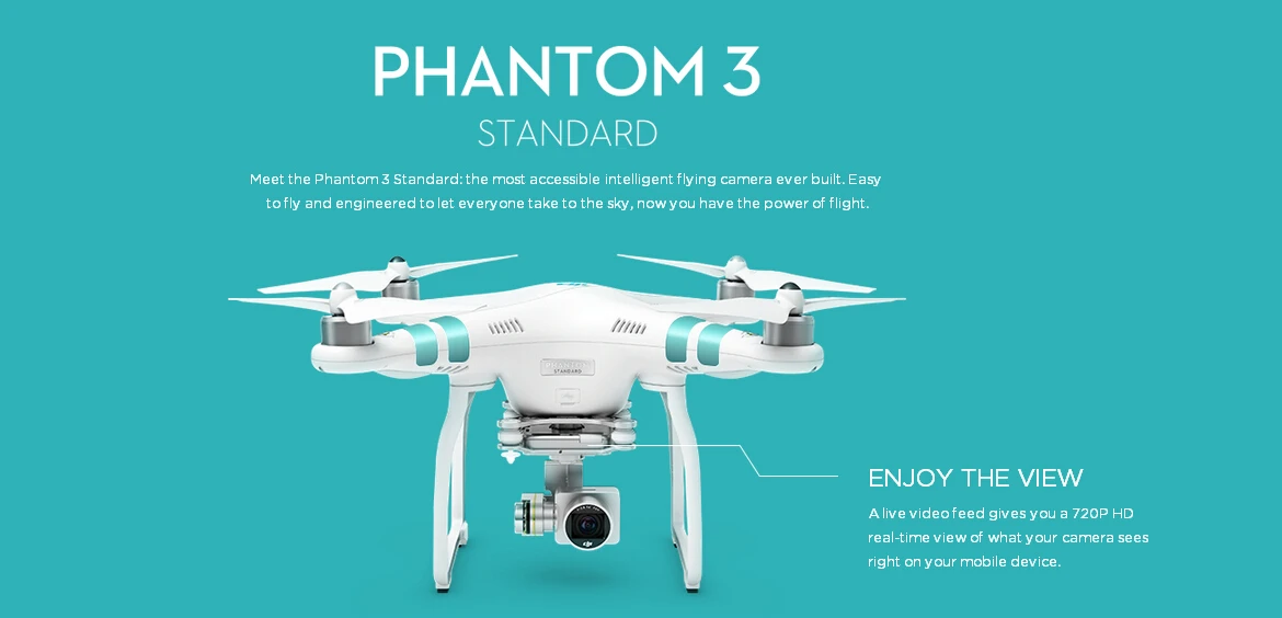 DJI Phantom 3 Standard FPV With 12MP Camera Shoots 2.4K Video RC Quadcopter RTF Not Advanced Or Professional