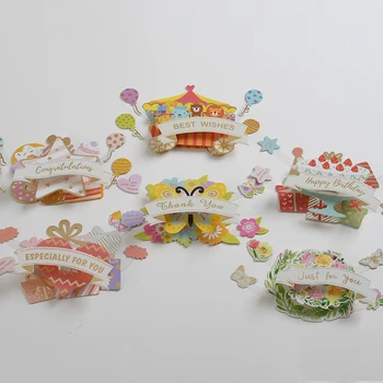 

3D Cute Mini Greeting Card with Envelope Universal Thank You Greeting Card Congrtulation Card