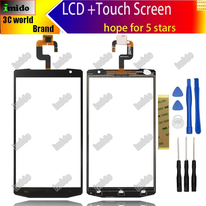 Для Oukitel k10000 черный Сенсорный экран Датчик Стекло 100% оригинал Замена +