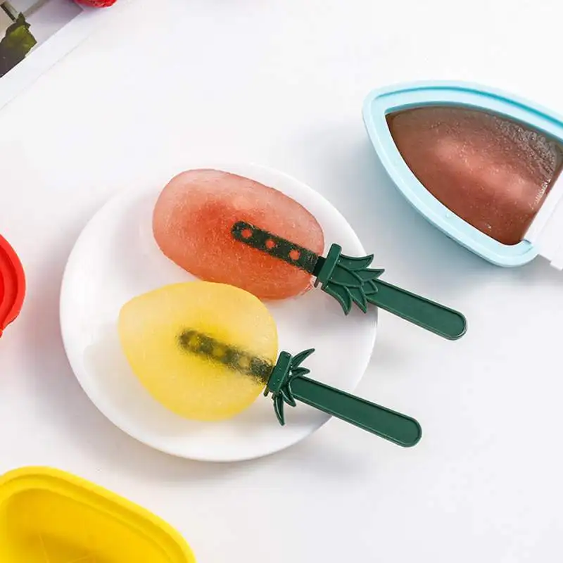 

Fruit Ice Cream Mold With Lid Ice lolly Tools Freezer Ice cream bar Mold Homemade Food Grade Silicone Diy Ice Cream Mold